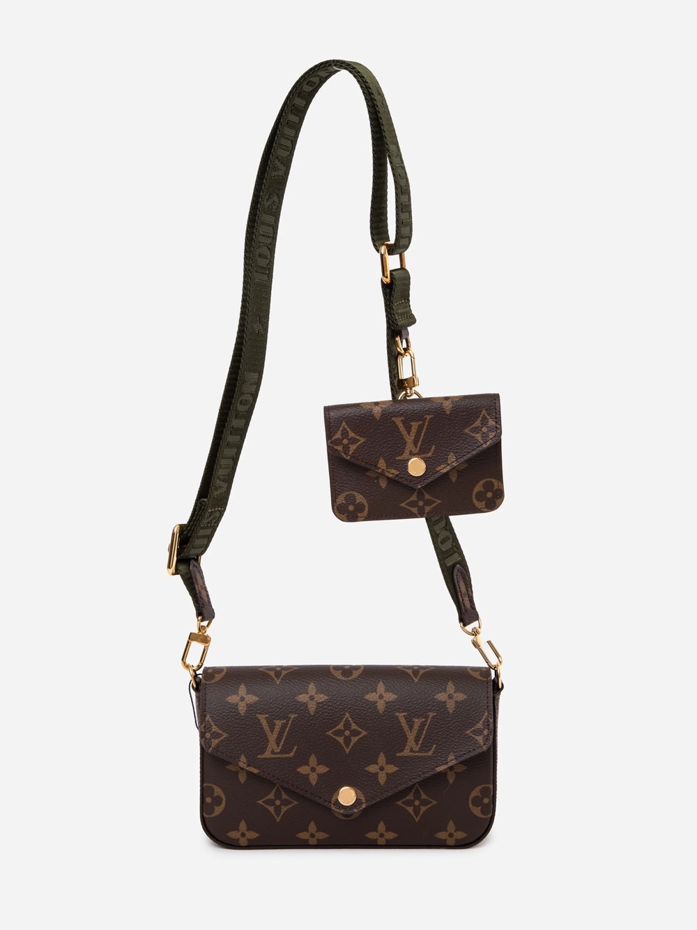 Louis Vuitton 2020 Brown Monogram Canvas Multi Pochette Felicie Crossbody Bag